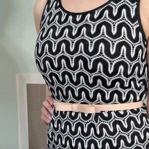 Banana Republic Chevron Crochet Lace Overlay Sheath Dress Geo 6